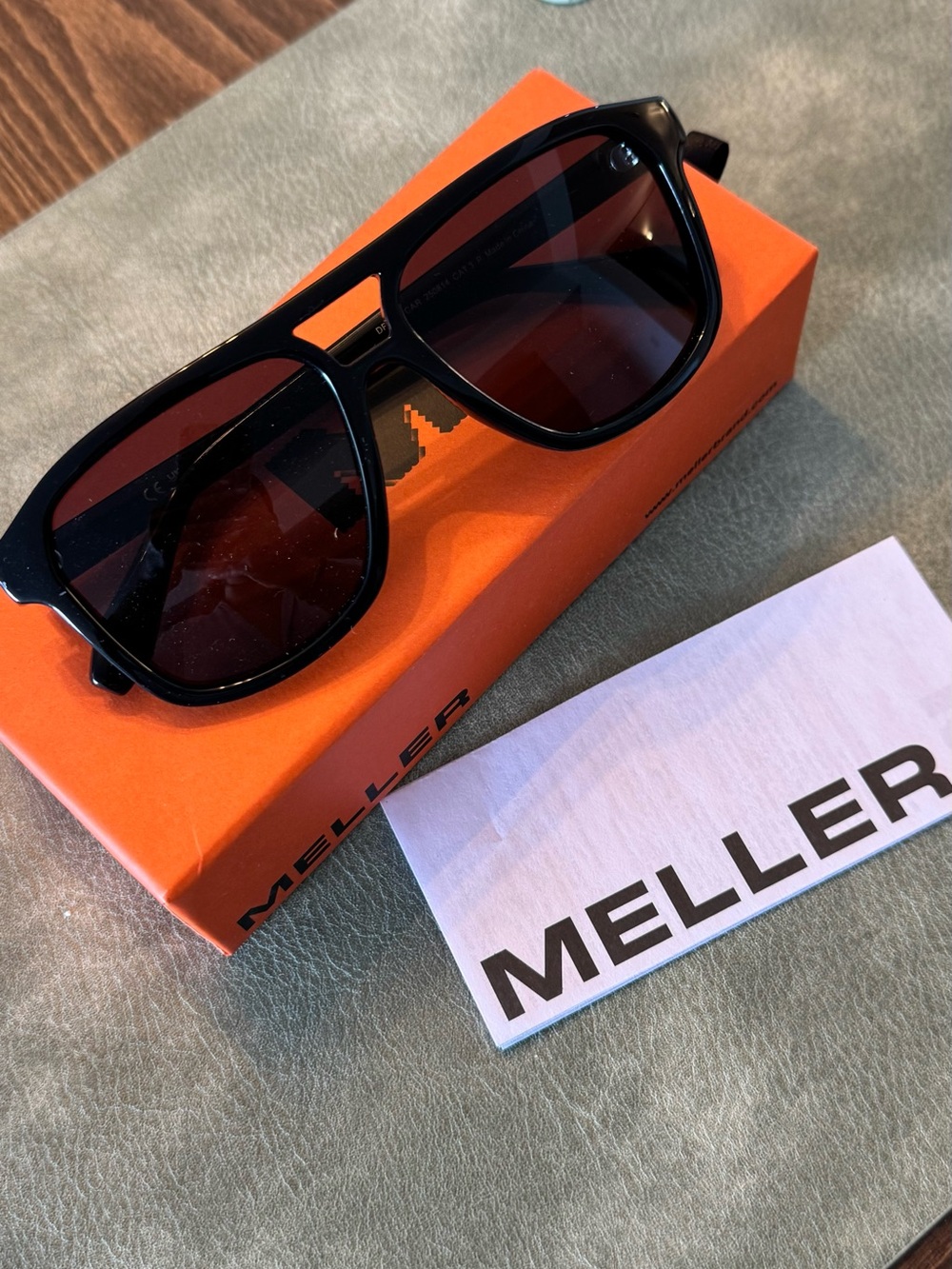 MELLER Men’s Black Sunglasses – Polarized UV Protection